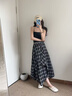 佐敘不規(guī)則黑白格紋半身裙女2025夏季新款時尚高腰垂感百搭裙子中長款 黑白格紋 均碼 （115斤內(nèi)） 曬單實拍圖