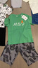 馬騎頓（MQD）【七分褲】男大童夏季新品學院風潮酷休閑百搭寬松牛仔褲 深牛仔藍 170 曬單實拍圖