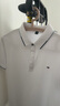 TOMMYBULL湯米Tommy男裝夏季桑蠶絲純色短袖POLO衫商務(wù)翻領(lǐng)薄款休閑上衣男 白色 170 曬單實拍圖