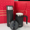BEMEGA英國(guó)純鈦保溫杯男款鈦杯泡茶杯茶水分離喝水杯子男士生日七夕禮物 紳士黑【商務(wù)鈦杯+辦公鈦杯】 曬單實(shí)拍圖