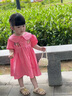 mlgt kids女童連衣裙2025夏季新款兒童公主裙洋氣棉布裙女寶寶短袖裙 西瓜紅 100 cm 曬單實(shí)拍圖