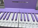 貝琪（Betsy）B190磁吸鋼琴牛奶白88鍵成人便攜式電鋼琴學生專業(yè)折疊電子鋼琴 B190星黛紫+果凍琴包 曬單實拍圖