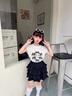 G.DUCKKIDS小黃鴨童裝女童套裝夏季兒童衣服女小童短袖T恤格子裙夏裝兩件套 套裝 140 尺碼9~10歲【130-140cm】cm 曬單實拍圖