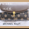 MICHAEL KRISTY輕奢包包女包腋下單肩包斜挎小方包女士送女友老婆情人節(jié)生日禮物 咖啡色 曬單實拍圖