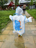 牧萌兒童雨衣男童女童防水全身雨披幼兒園小學(xué)生雨具 黃色小恐龍 M 曬單實拍圖