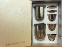 飛劍（FEIJIAN）純鈦旅行功夫茶具整套雙層隔熱防燙茶杯套裝戶外露營便攜泡茶器 泡茶器套裝炫目銀（三杯裝） 曬單實(shí)拍圖