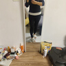 笙格兒 保暖褲秋褲女德絨雙面加絨秋冬線(xiàn)褲可外穿無(wú)痕高腰顯瘦打底褲女 黑色 L(105-130斤） 曬單實(shí)拍圖