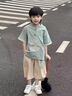 G.DUCKKIDS漢服男童夏季兒童國(guó)學(xué)衣服周歲禮服中國(guó)風(fēng)演出服唐裝男孩套裝薄款 紅色飛龍款 90 建議身高80-90cm年齡1歲半-2 曬單實(shí)拍圖