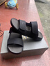 奧康勃肯涼鞋男款夏季2025新款外穿沙灘鞋男士真皮拖鞋爸爸休閑皮涼鞋 黑色-1255721025H 42 曬單實(shí)拍圖