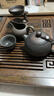 胖東來紫陶迎客松泡茶壺家用大容量西施壺品茗杯一壺兩杯復(fù)古茶具套裝 紫陶迎客松-龍珠蓋鈕西施壺+2杯 曬單實拍圖