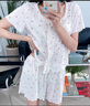 小野七天三件套裝睡衣女短袖長褲棉質(zhì)碎花甜美薄款家居服可外穿 M 建議身高150-160 體重80-95斤 曬單實拍圖
