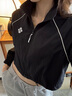 KAMA卡瑪戶外短款外套女夏秋季登山服新款防曬衣辣妹風(fēng)棒球服潮流上衣 黑色（夏款） S 曬單實拍圖