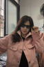 伊薇衣時(shí)尚粉色牛仔外套女2025年春秋新款百搭休閑小個(gè)子短款牛仔衣上衣 粉色 M 建議100-110斤 曬單實(shí)拍圖