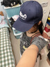 栢啟歆棒球帽帽子女百搭顯臉小刺繡字母鴨舌帽寬檐硬頂遮陽防曬 刺繡英文【藏青色】 曬單實(shí)拍圖