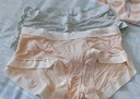 【紅豆制造商】高腰女士?jī)?nèi)褲高彈力無(wú)痕內(nèi)褲女蕾絲邊三角短褲頭 【糖粉+膚色 +雅綠】 3條 XL 【建議120-140斤】 曬單實(shí)拍圖