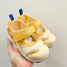 基諾浦（ginoble）兒童涼鞋學(xué)步鞋夏季1-5歲寶寶軟底男女童機(jī)能鞋GW1317/GW1317A 黃色/象牙白 21 130mm 適合腳長130-135mm 曬單實(shí)拍圖