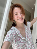 gelatopique25夏季新品女海豹滿印短袖長(zhǎng)款T恤睡衣PWCO252209 藍(lán)色 均碼 曬單實(shí)拍圖