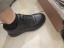 沙馳（SATCHI）男鞋新品時(shí)尚旋轉(zhuǎn)扣休閑板鞋男牛皮舒適防滑耐磨一腳蹬商務(wù)皮鞋男 黑色-X20462092 39 比運(yùn)動(dòng)鞋偏大一碼 曬單實(shí)拍圖