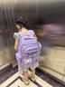 JCZS德國庫洛米女童書包小學生一到六年級可愛大容量防水減負雙肩包 小號紫色送手表補習袋18件套 曬單實拍圖