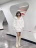 RUIQIUER仿羊羔毛外套女冬季新款女裝中長(cháng)款加厚毛茸茸寬松顯瘦棉衣服冬天 白色 S 曬單實(shí)拍圖