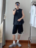 李寧運(yùn)動(dòng)套裝男款夏季新款速干透氣背心短褲寬松休閑籃球服跑步運(yùn)動(dòng)服 黑色套裝【黑色背心+籃球褲】 XL /180 (150-165斤) 曬單實(shí)拍圖