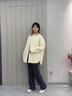 波司登25年新款輕薄羽絨服女短款90絨翻領(lǐng)拼接百搭巴恩風(fēng)外套B250135334 光翼白|8F38 M 165/88A 體重約110-120斤 曬單實(shí)拍圖