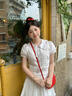 LIZONGXI學(xué)院風(fēng)白色泡泡袖襯衫連衣裙子女夏季法式氣質(zhì)小個(gè)子收腰甜美短裙 白色【裙子+短褲】 S 【80-100】 曬單實(shí)拍圖