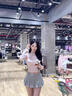 邦帛世百褶裙褲女假兩件短褲女夏季高腰彈力顯瘦運(yùn)動(dòng)休閑瑜伽防走光短 百褶裙【側(cè)開-淺灰】 M 推薦【90斤-110斤】 曬單實(shí)拍圖