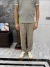 卡賓（CABBEEN）【超柔高彈】駝色百搭休閑褲2025夏新款寬松高周波LOGO針織褲 駝色25 L /175/50 曬單實(shí)拍圖