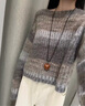 DZZIT地素長(cháng)袖針織衫2025冬季新款復古漸變V領(lǐng)開(kāi)衫女3J4E51629 彩色(套頭) M 曬單實(shí)拍圖