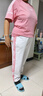 啄木鳥(niǎo)（TUCANO）純棉運動(dòng)套裝夏裝女2025新款時(shí)尚洋氣媽媽休閑廣場(chǎng)舞兩件套 粉色 3XL(建議140-155斤) 曬單實(shí)拍圖