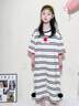 哈羅小黃鴨（G.DUCKKIDS）女童睡裙夏款兒童睡衣女孩2025新款夏季女款春秋親子女大童家居服 黑條紋 120 cm 曬單實(shí)拍圖