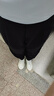 晚白【斷碼清倉】含棉褲子百搭松緊后腰休閑褲女 黑色 27 曬單實拍圖