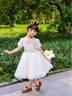 G.DUCKKIDS小黃鴨童裝女童連衣裙2025夏季新款兒童公主裙女孩洋氣節(jié)日演出裙 332白色禮服裙 110 【建議4-5歲】 曬單實(shí)拍圖