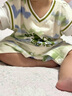 巴厘小豬男寶寶夏裝短袖薄款假兩件連體衣運(yùn)動(dòng)風(fēng)足球服夏季衣服嬰兒外出服 亞克海洋紋 80cm 曬單實(shí)拍圖