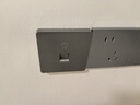 萬(wàn)級(jí)（OFNPFTTH） 電腦光纖插座面板 86型SC耦合器光纖墻壁插座 移動(dòng)光纖接口面板插座 灰色單口 2-81115 曬單實(shí)拍圖