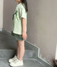 哈羅小黃鴨HAL.DUCK女童夏裝2025新款洋氣時髦套裝大童女孩網(wǎng)紅炸街夏季兩件套兒童裝 綠色 120 cm 曬單實(shí)拍圖