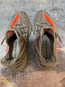 阿迪達斯Yeezy350夏日透氣男鞋灰橙椰子休閑鞋GW1229 38 曬單實(shí)拍圖