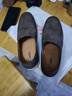 策樂(lè )板鞋男春季新款男士休閑鞋便捷套腳一腳蹬男鞋打孔透氣男鞋 灰色 套腳 41 曬單實(shí)拍圖