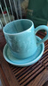 龍泉青瓷馬克杯陶瓷杯子辦公室水杯大容量家用中式杯碟套裝咖啡杯茶杯喝茶 九桃五福馬克杯 禮盒裝 曬單實(shí)拍圖