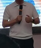布先生海鷗領(lǐng)純色針織T恤男夏涼爽抗皺精致短袖上衣 鋼琴黑  M (170)  曬單實(shí)拍圖