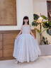 DOMIAMIAKIDS女童禮服兒童公主裙蓬蓬紗洋氣花童走秀主持人鋼琴演出服生日 長(zhǎng)款（送皇冠+裙撐） 150 cm（建議體重62-72斤） 曬單實(shí)拍圖