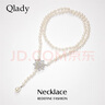 Qlady雪花仿珍珠毛衣鏈女長款項鏈秋冬氣質(zhì)輕奢小眾毛衣掛件吊墜配飾 曬單實拍圖