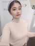 斐特瑪【斷碼撤柜】羊毛衫女士半高領(lǐng)毛衣修身內搭純色打底衫加厚保暖 杏色 M 曬單實(shí)拍圖