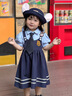 可英 GOWINBABY女童裙子可愛夏季新款女孩洋氣時(shí)髦公主裙女寶兔子連衣裙 藍(lán)色 100 （適合身高90cm-100cm） 曬單實(shí)拍圖
