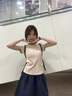 唐菓蜜連衣裙女夏季2025新款女裝韓系甜妹減齡學院風小個子套裝裙夏天 杏粉上衣+藏青裙子 M 曬單實拍圖