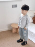 貝樂咿嬰兒外套幼兒小月齡男寶寶春秋衣服上衣春裝開衫薄款兒童春季外出 7354灰藍(lán)色 100 【推薦2-3歲】 曬單實(shí)拍圖