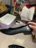 卡帝樂鱷魚 CARTELO 職業(yè)尖頭工作鞋低跟通勤女單鞋 KDO-A335-99 黑色 43  曬單實(shí)拍圖