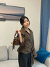 CinvaiKrose【趙昭儀同款】包包女包2025新款手提保齡球斜挎包教師節(jié)禮物生日 咖啡色【送女友老婆女生禮物走心】 曬單實(shí)拍圖