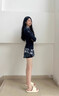 TOSWIMTOSWIM泳衣女分體短袖游泳衣防曬遮肚顯瘦溫泉海邊度假?zèng)_浪服泳裝 灰葉水母【送價(jià)值139浴巾一條】 M 曬單實(shí)拍圖